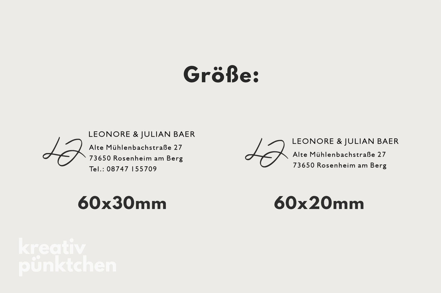 Adressstempel 12, Textstempel mit Adresse,  Stempel mit Namen und Adresse, personalisiert, Geschenk, Stempel Name, Namensstempel HS001