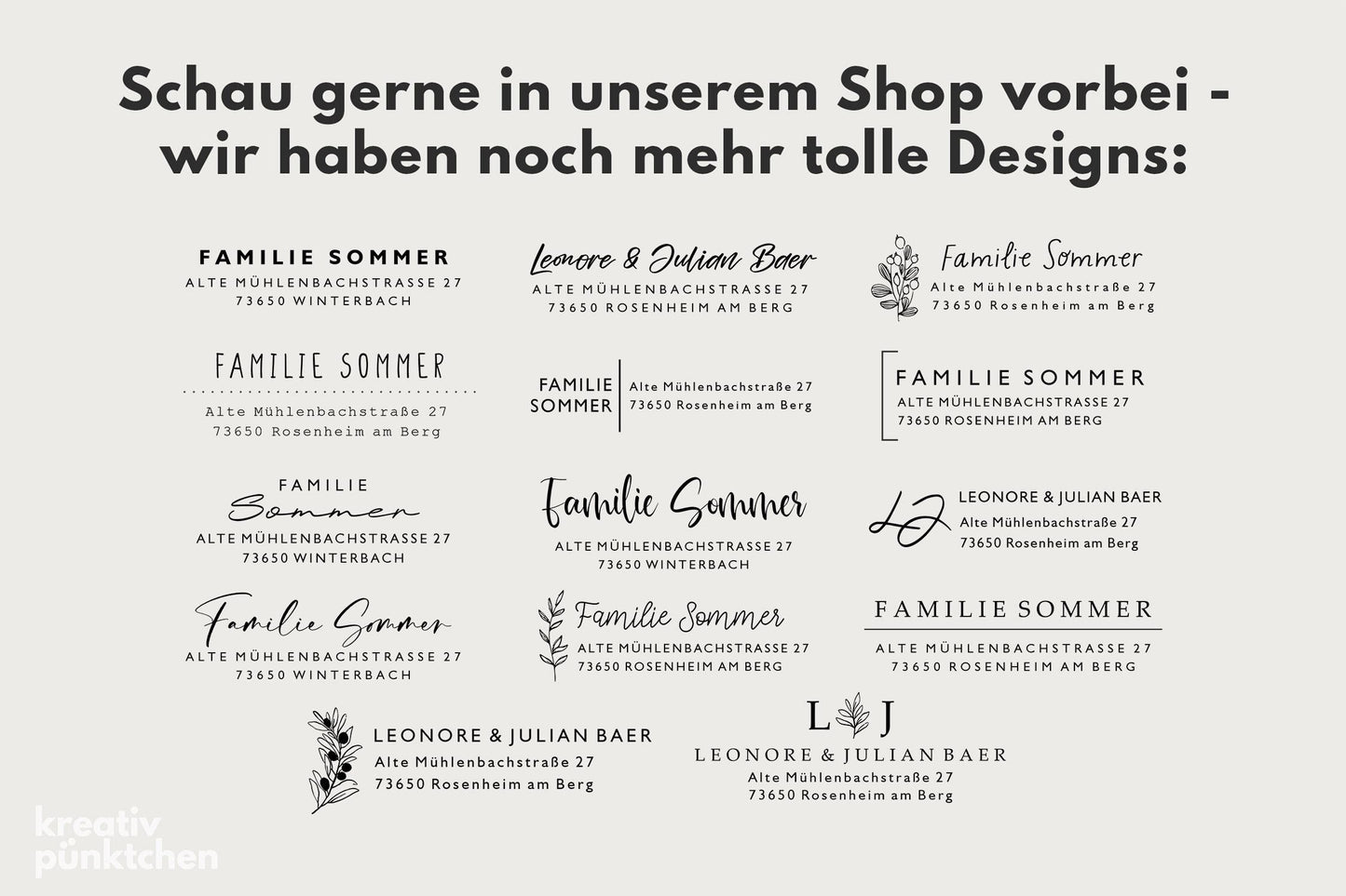 Adressstempel 5, Textstempel mit Adresse,  Stempel mit Namen und Adresse, personalisiert, Geschenk, Stempel Name, Namensstempel HS001