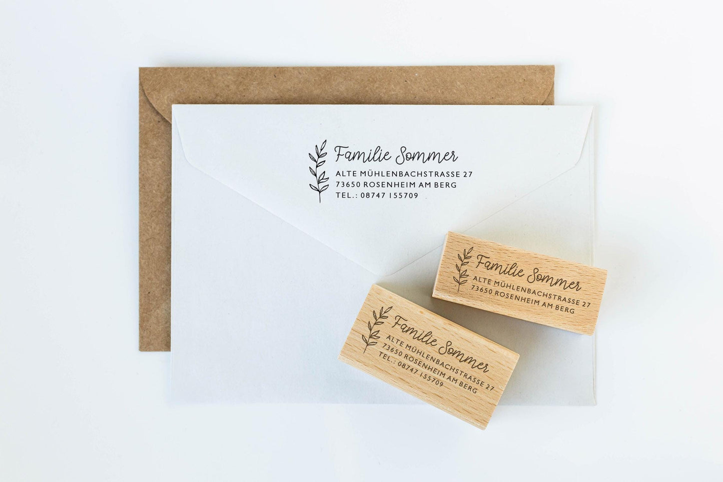 Adressstempel 5, Textstempel mit Adresse,  Stempel mit Namen und Adresse, personalisiert, Geschenk, Stempel Name, Namensstempel HS001