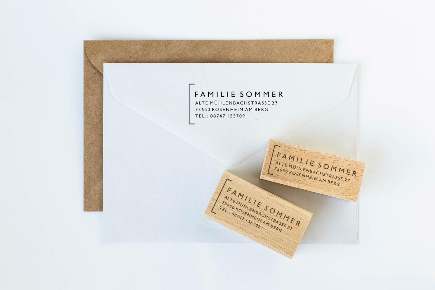 Adressstempel 8, Textstempel mit Adresse,  Stempel mit Namen und Adresse, personalisiert, Geschenk, Stempel Name, Namensstempel HS001