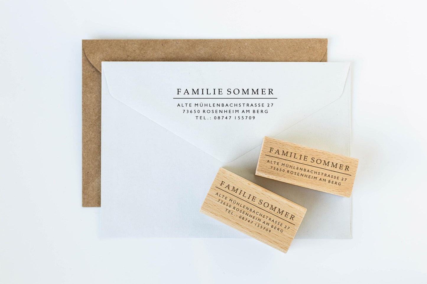 Adressstempel 9, Textstempel mit Adresse,  Stempel mit Namen und Adresse, personalisiert, Geschenk, Stempel Name, Namensstempel HS001
