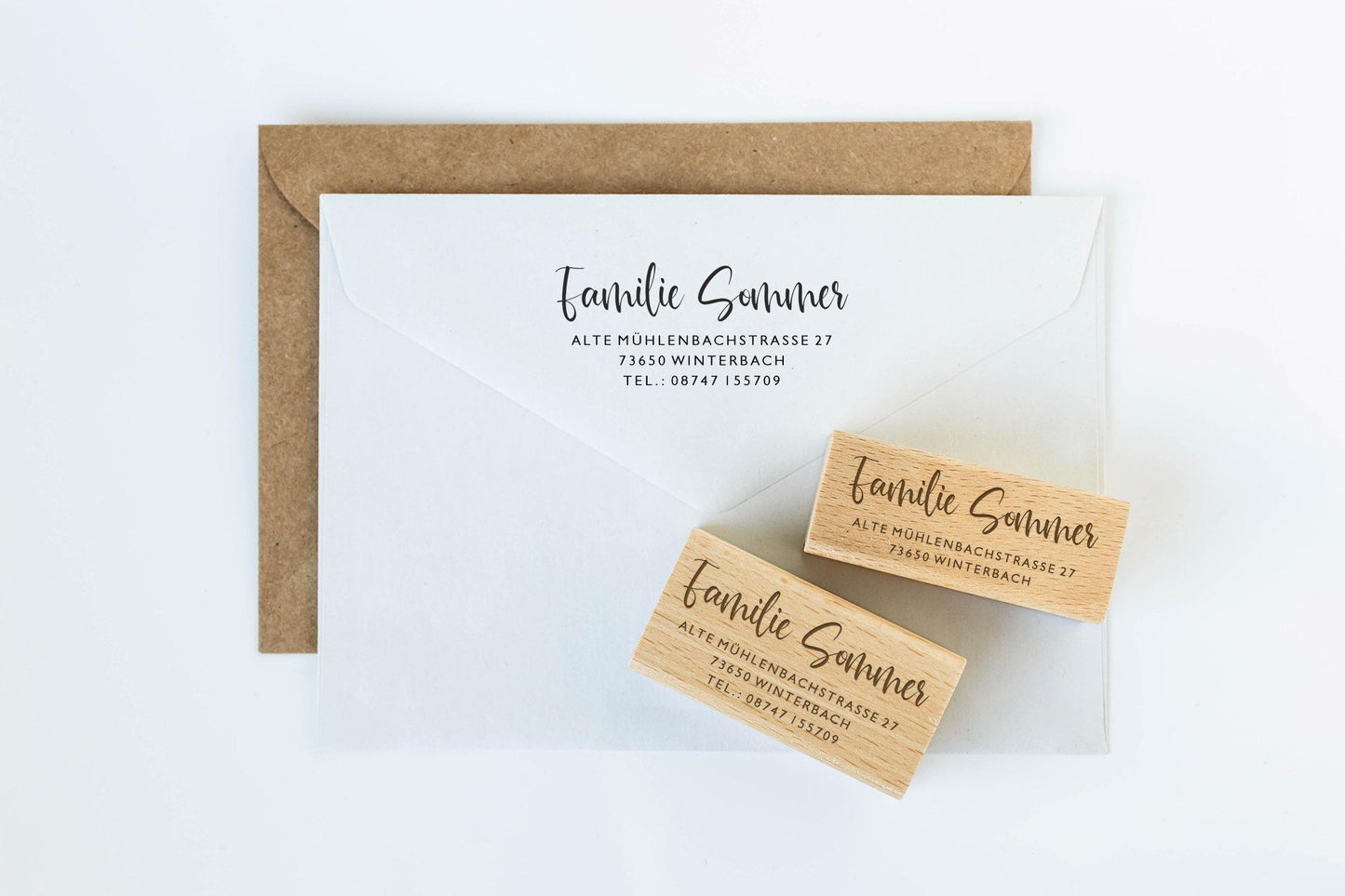 Adressstempel 11, Textstempel mit Adresse,  Stempel mit Namen und Adresse, personalisiert, Geschenk, Stempel Name, Namensstempel HS001