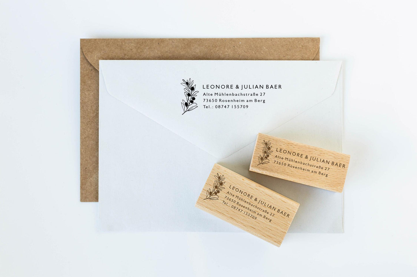 Adressstempel 13, Textstempel mit Adresse,  Stempel mit Namen und Adresse, personalisiert, Geschenk, Stempel Name, Namensstempel HS001