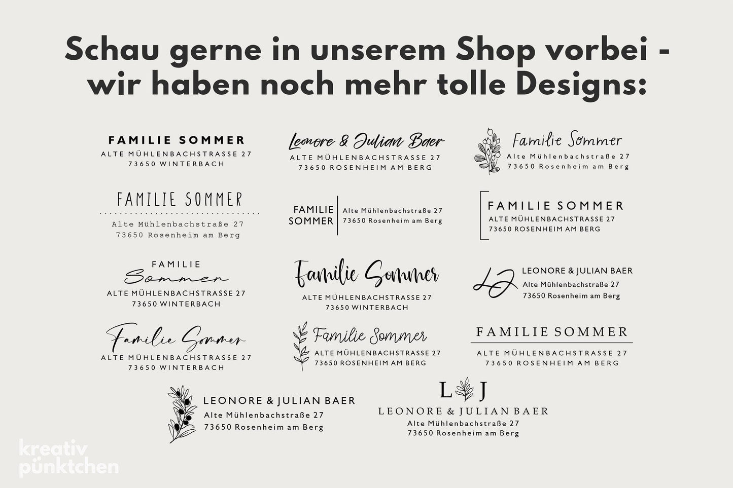 Adressstempel 14, Textstempel mit Adresse,  Stempel mit Namen und Adresse, personalisiert, Geschenk, Stempel Name, Namensstempel HS001