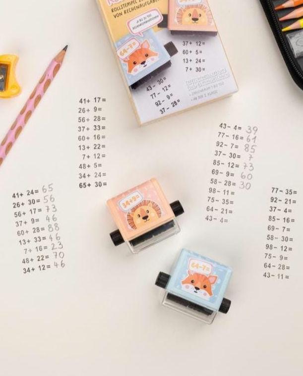 Lehrerstempel Trodat Rechenrally Stempel Set Rechenaufgabe Plus Minus Rechnung Matheaufgaben Mathe Grundschule Rechnen Rollstempel PR013