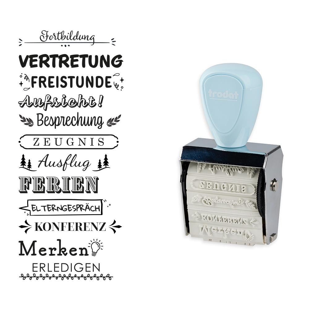 Stempel Schulplaner Lehrer Stempel Hausaufgabenheft Kalender Grundschule Grundschullehrer Planer Terminkalender Trodat Creative Mini PR025