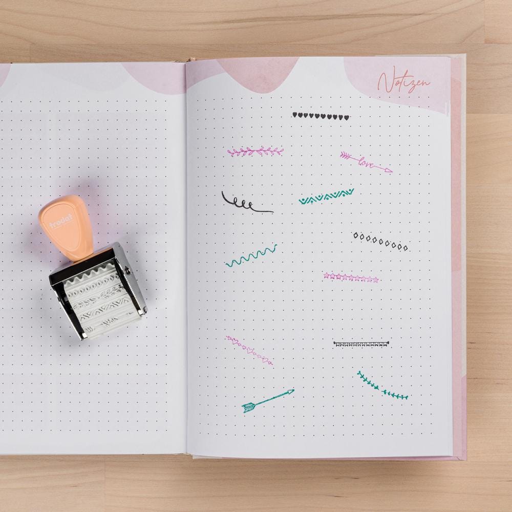 Kreativstempel Creative Mini Zierleisten Linien Scrapbooking Bullet Journal Bastel Stempel DIY PR014