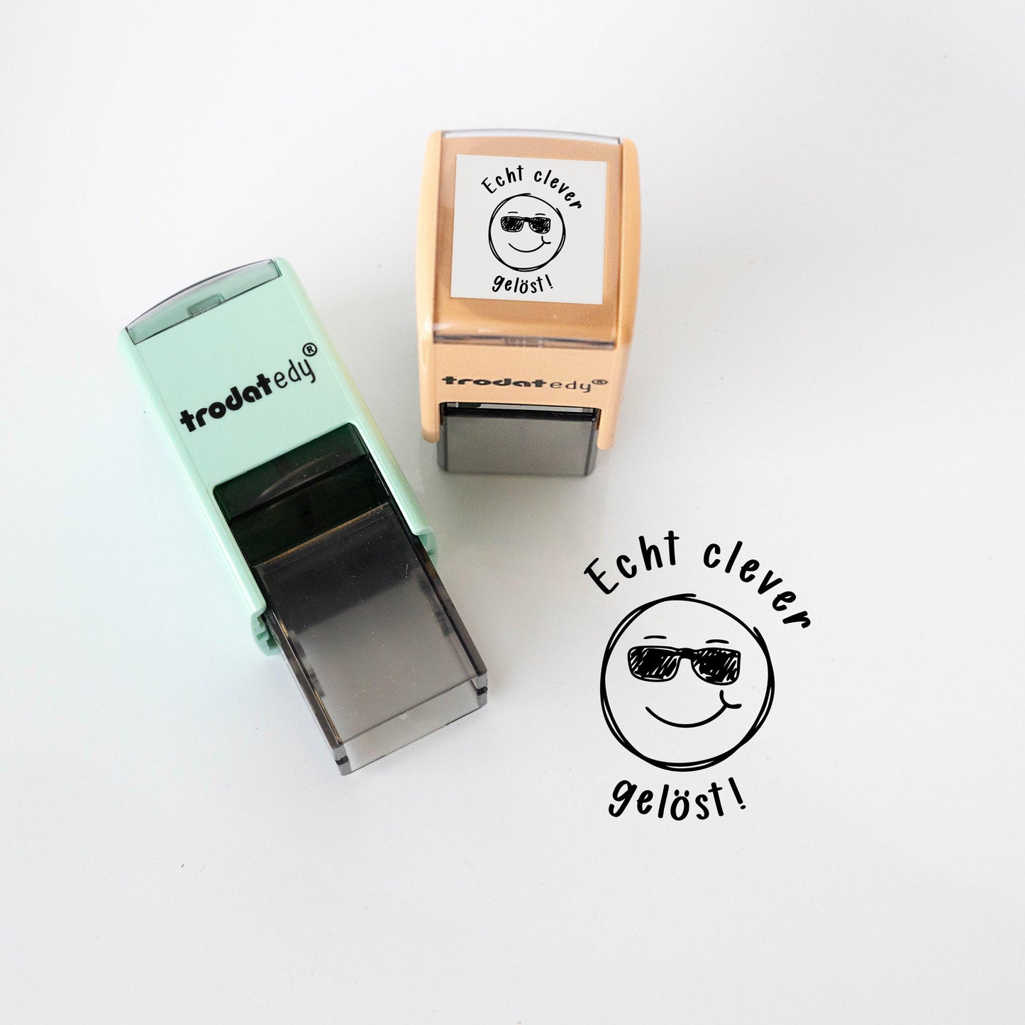 Lehrerstempel Echt clever gelöst Motivation, Schule, Belohnungsstempel, Grundschule Note Stempel Bewertung Schule Smiley PR021