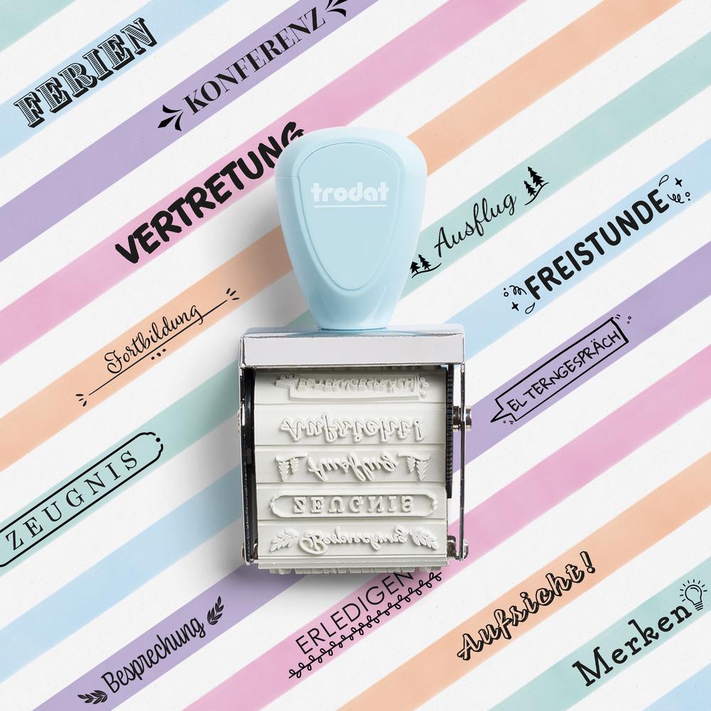 Stempel Schulplaner Lehrer Stempel Hausaufgabenheft Kalender Grundschule Grundschullehrer Planer Terminkalender Trodat Creative Mini PR025