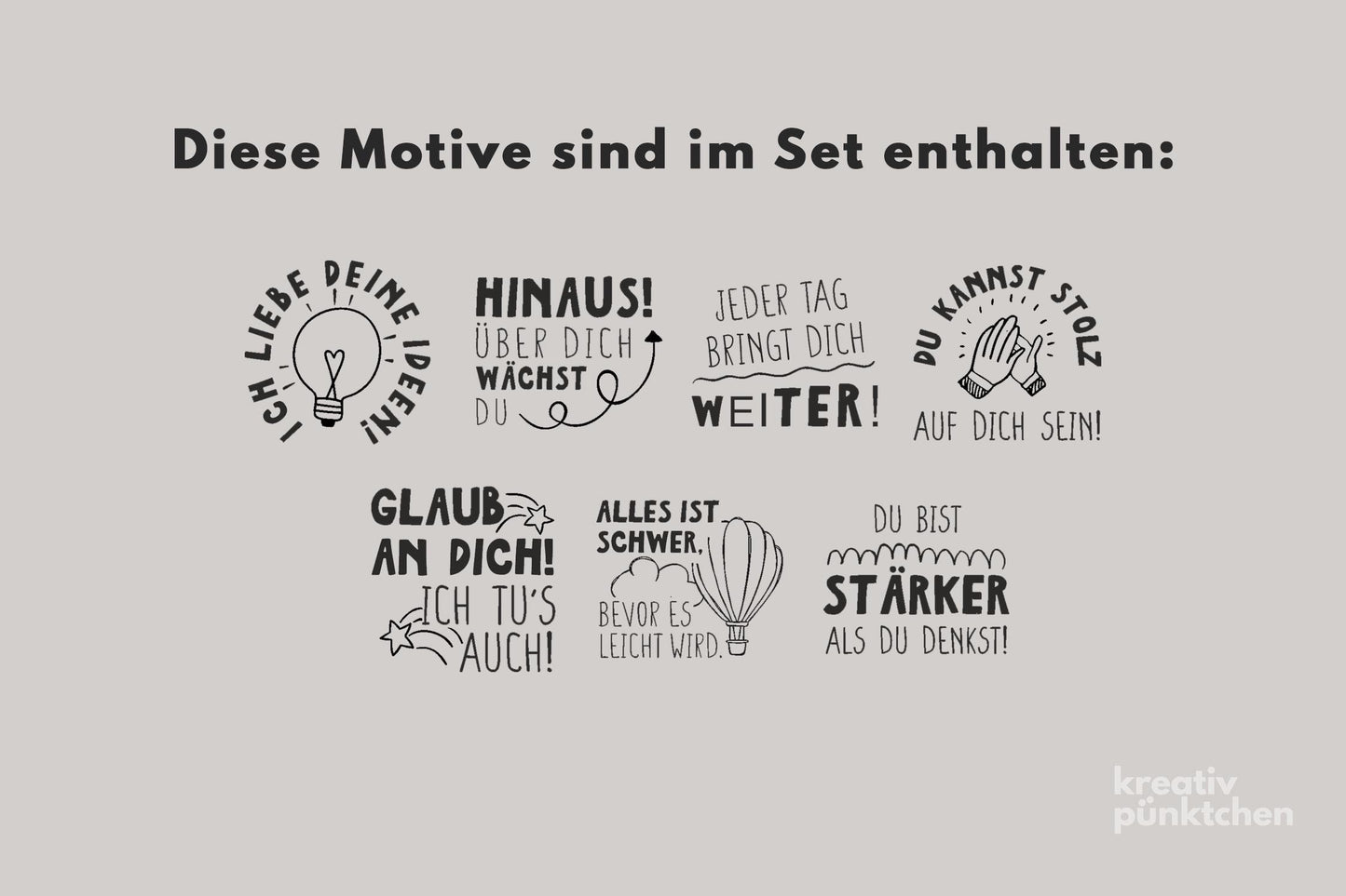 Lehrerstempel Growth Mindset Set A, Motivationsstempel, Schule, Belohnungsstempel, Grundschule , Gut gemacht Bewertung positiv Note HS123
