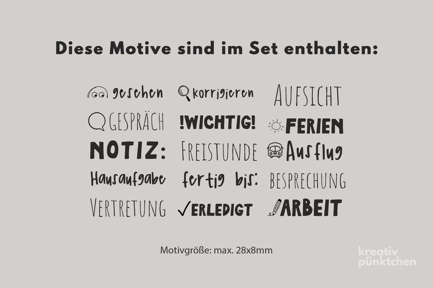 Lehrerstempel Lehrerplaner 15er Stempel Set Schule Lehrer Grundschullehrer Grundschule Terminplaner Schulplaner Stempelset Journal HS127