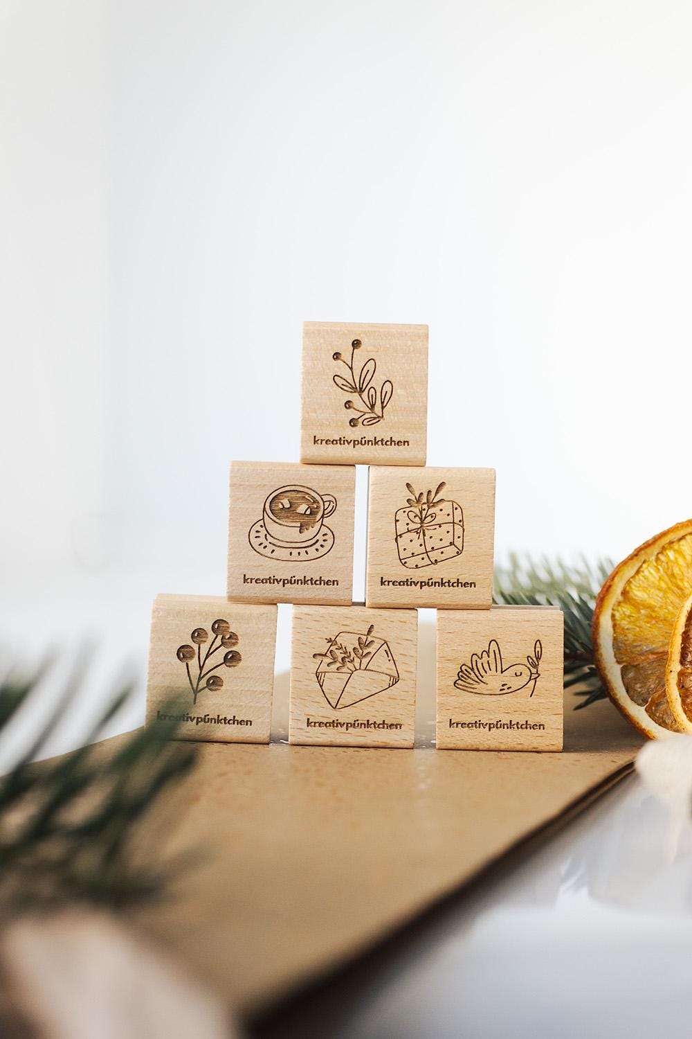 Stempelset "Weihnachtspost" Winter Motivstempel Weihnachtsgeschenke Deko DIY Geschenkpapier   Weihnachten Karten basteln Scrapbooking HS132