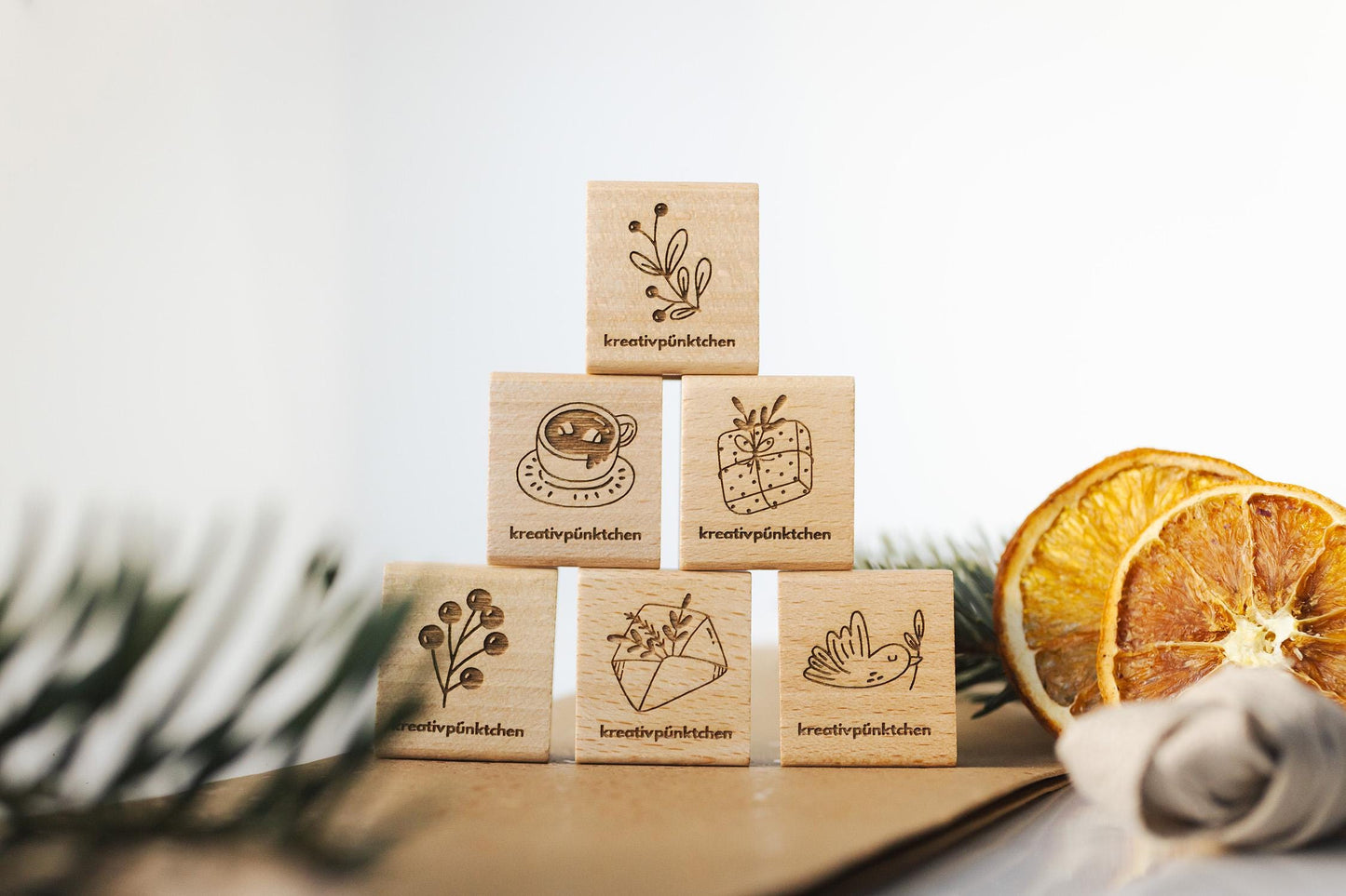 Stempelset "Weihnachtspost" Winter Motivstempel Weihnachtsgeschenke Deko DIY Geschenkpapier   Weihnachten Karten basteln Scrapbooking HS132