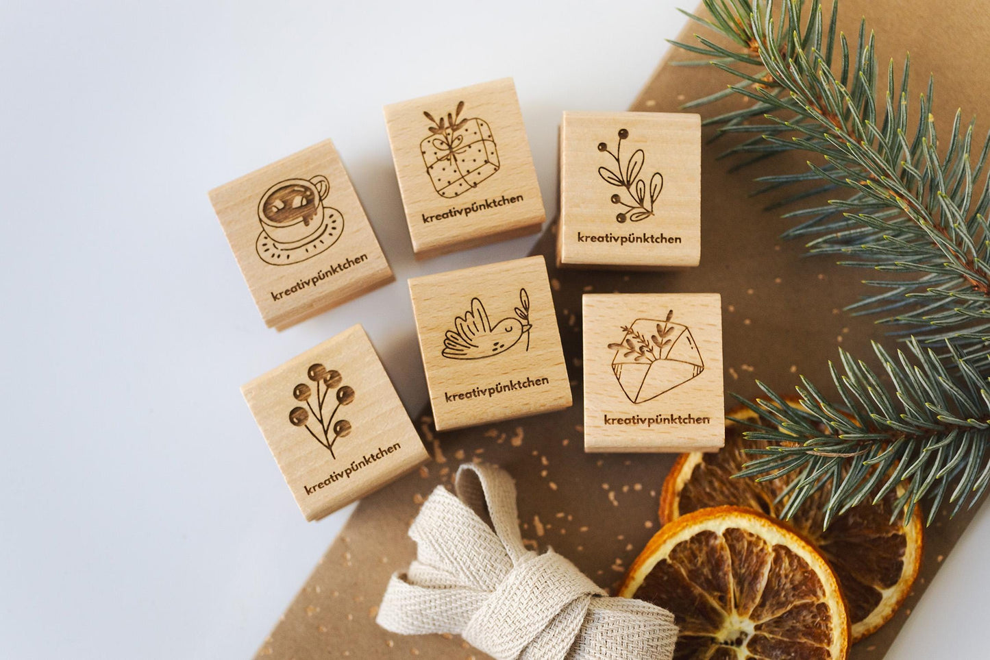 Stempelset "Weihnachtspost" Winter Motivstempel Weihnachtsgeschenke Deko DIY Geschenkpapier   Weihnachten Karten basteln Scrapbooking HS132
