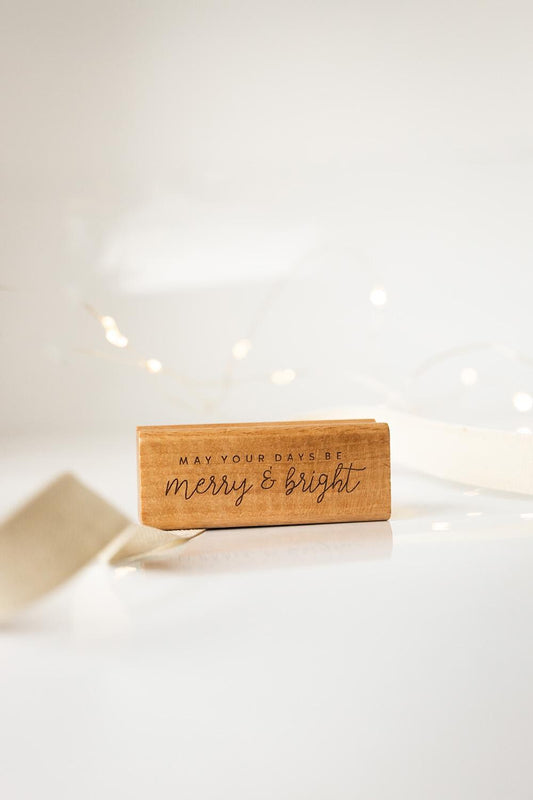 Stempel Weihnachten "May your days be merry & bright" Frohe Weihnachten Frohes Fest Weihnachtsgeschenk Karte DIY Basteln HS141