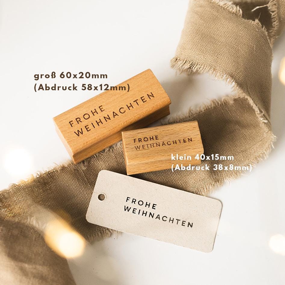 Stempel Weihnachten "Frohe Weihnachten" Fröhliche Weihnachten Frohes Fest Weihnachtsgeschenk Karte DIY Basteln Geschenkverpackung HS143