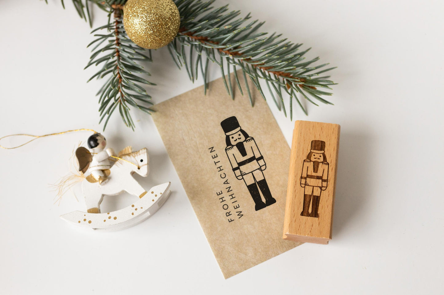 Stempel Weihnachten "Nussknacker" Weihnachtsmotiv Winter Weihnachtsgeschenk Weihnachtsgeschenk Karte DIY Basteln Geschenkverpackung HS140
