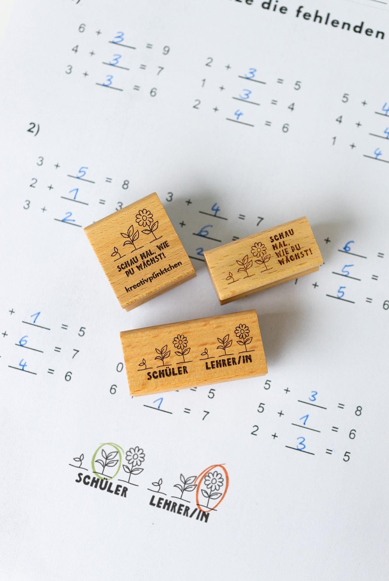 Lehrerstempel Growth Mindset Pflanzen A Motivationsstempel positiv Belohnungsstempel, Grundschule Selbstreflexion Wachstum Bewertung HS144
