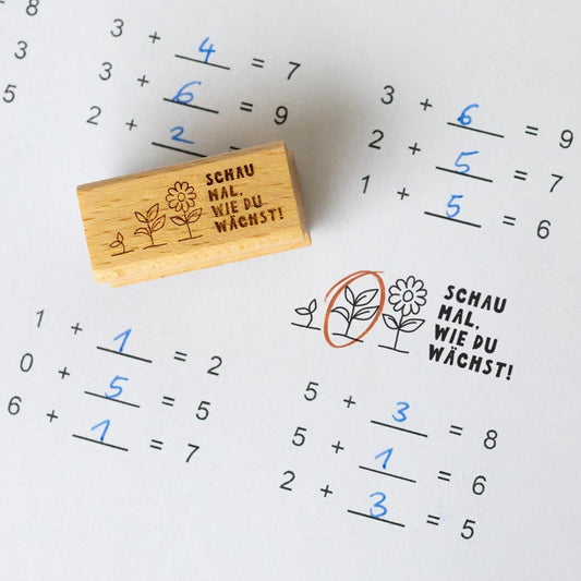 Lehrerstempel Growth Mindset Pflanzen A Motivationsstempel positiv Belohnungsstempel, Grundschule Selbstreflexion Wachstum Bewertung HS144