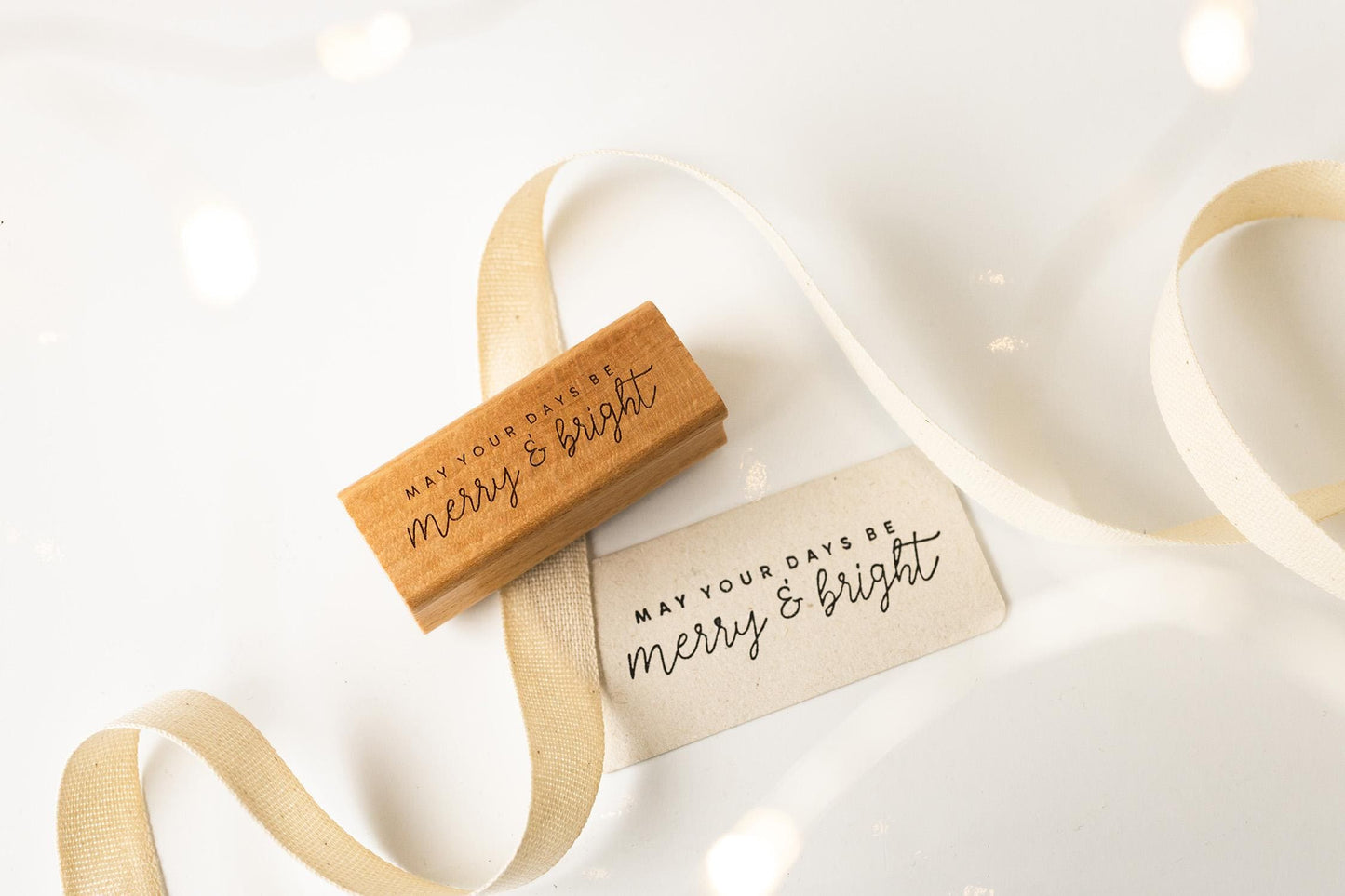 Stempel Weihnachten "May your days be merry & bright" Frohe Weihnachten Frohes Fest Weihnachtsgeschenk Karte DIY Basteln HS141