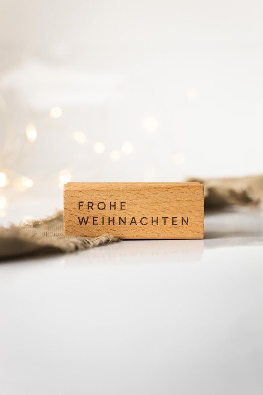 Stempel Weihnachten "Frohe Weihnachten" Fröhliche Weihnachten Frohes Fest Weihnachtsgeschenk Karte DIY Basteln Geschenkverpackung HS143