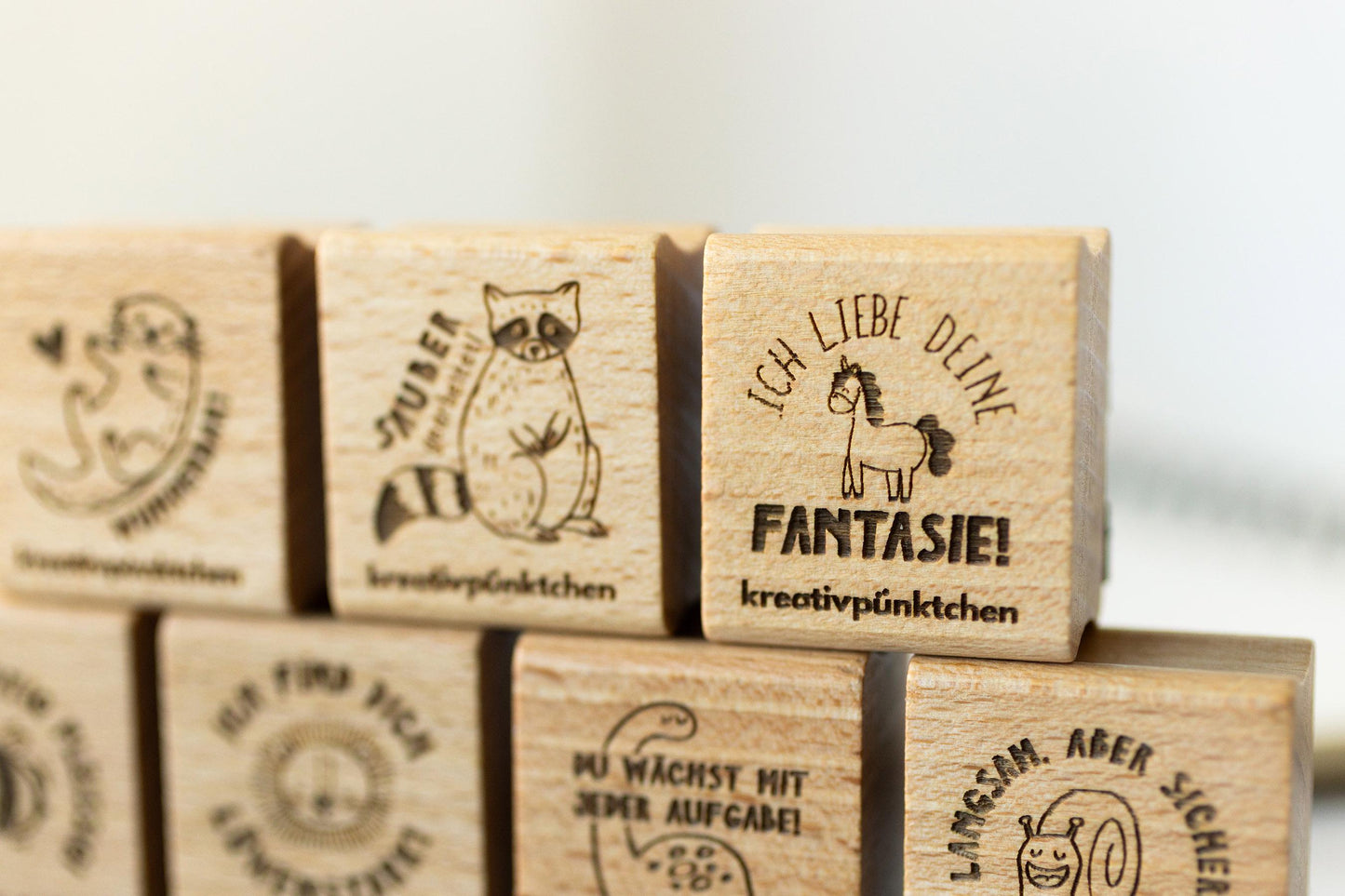 Lehrerstempel "Mutmachtiere" Stempelset - Growth Mindset Motivationsstempel Schule Belohnungsstempel Grundschule Bewertung positiv HS151