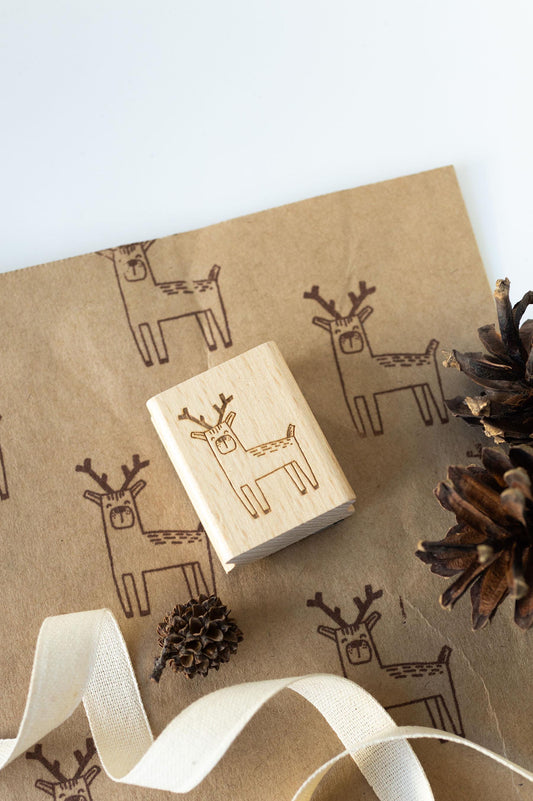 Stempel  Rentier Elch Hirsch Weihnachten Winter niedlich Kinder Scandi Motive Wintermotive Basteln DIY Scrapbooking Geschenkpapier HS152