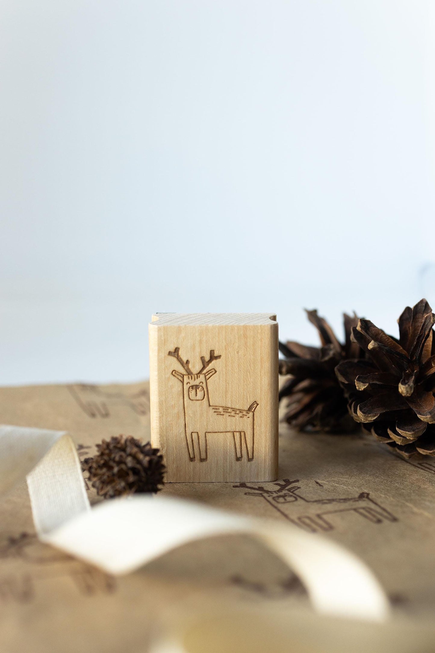 Stempel  Rentier Elch Hirsch Weihnachten Winter niedlich Kinder Scandi Motive Wintermotive Basteln DIY Scrapbooking Geschenkpapier HS152
