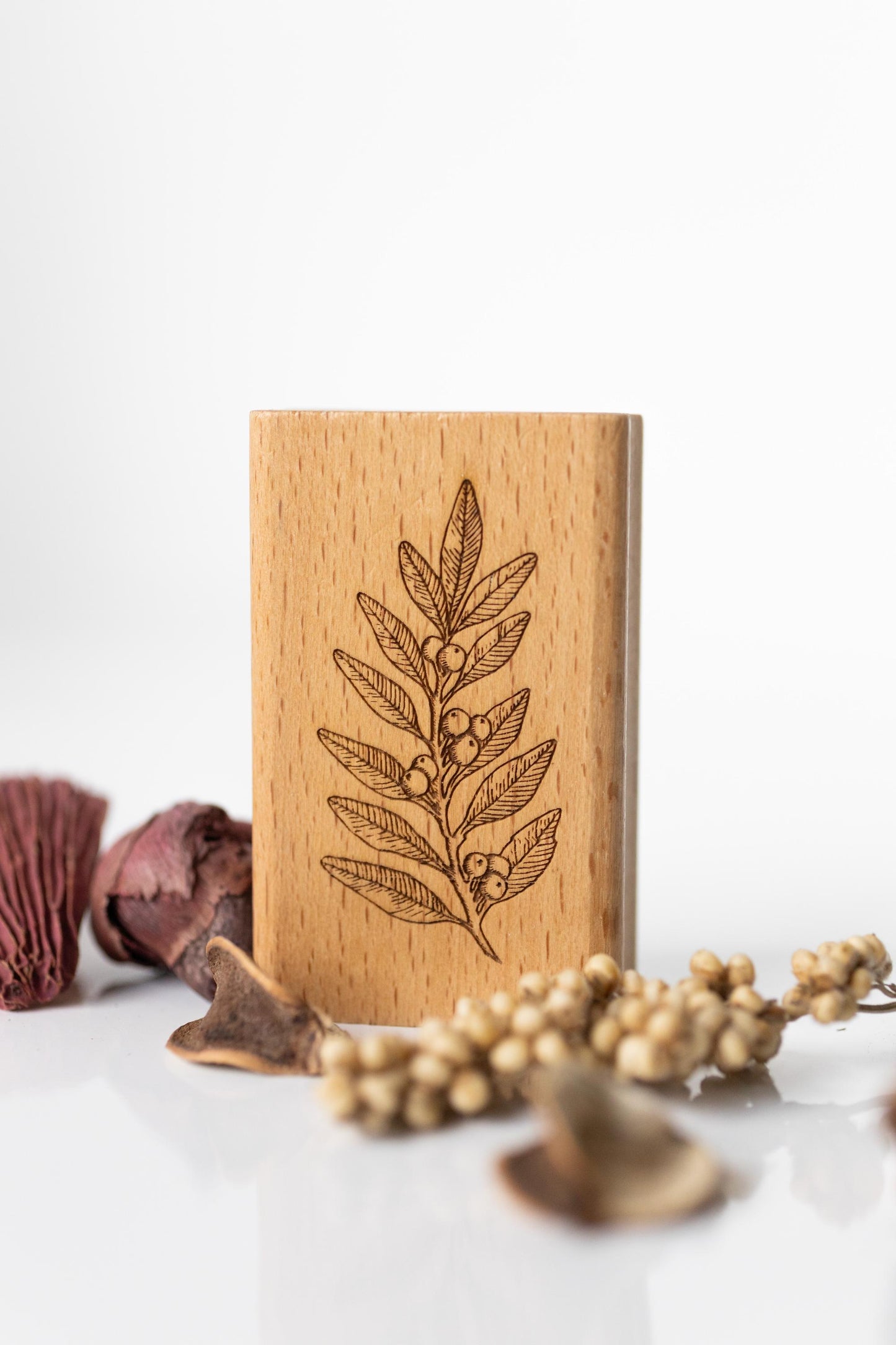 Stempel Beerenzweig Stempel Weihnachten weihnachtlich Zweig Basteln DIY Stempel Wintermotive Holzstempel Kreativ Karte Geschenk HS138