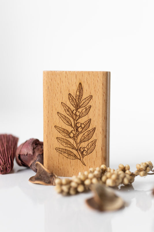 Stempel Beerenzweig Stempel Weihnachten weihnachtlich Zweig Basteln DIY Stempel Wintermotive Holzstempel Kreativ Karte Geschenk HS138