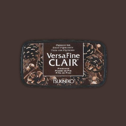 Stempelkissen Versa Fine Clair Pinecone Dunkelbraun Braun Schokobraun