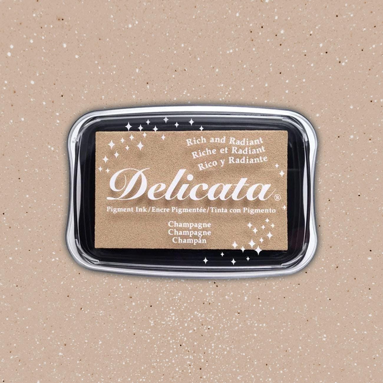 Stempelkissen Delicata Champagner Beige Shimmer Glänzend Glitzer Metallic