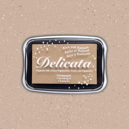 Stempelkissen Delicata Champagner Beige Shimmer Glänzend Glitzer Metallic