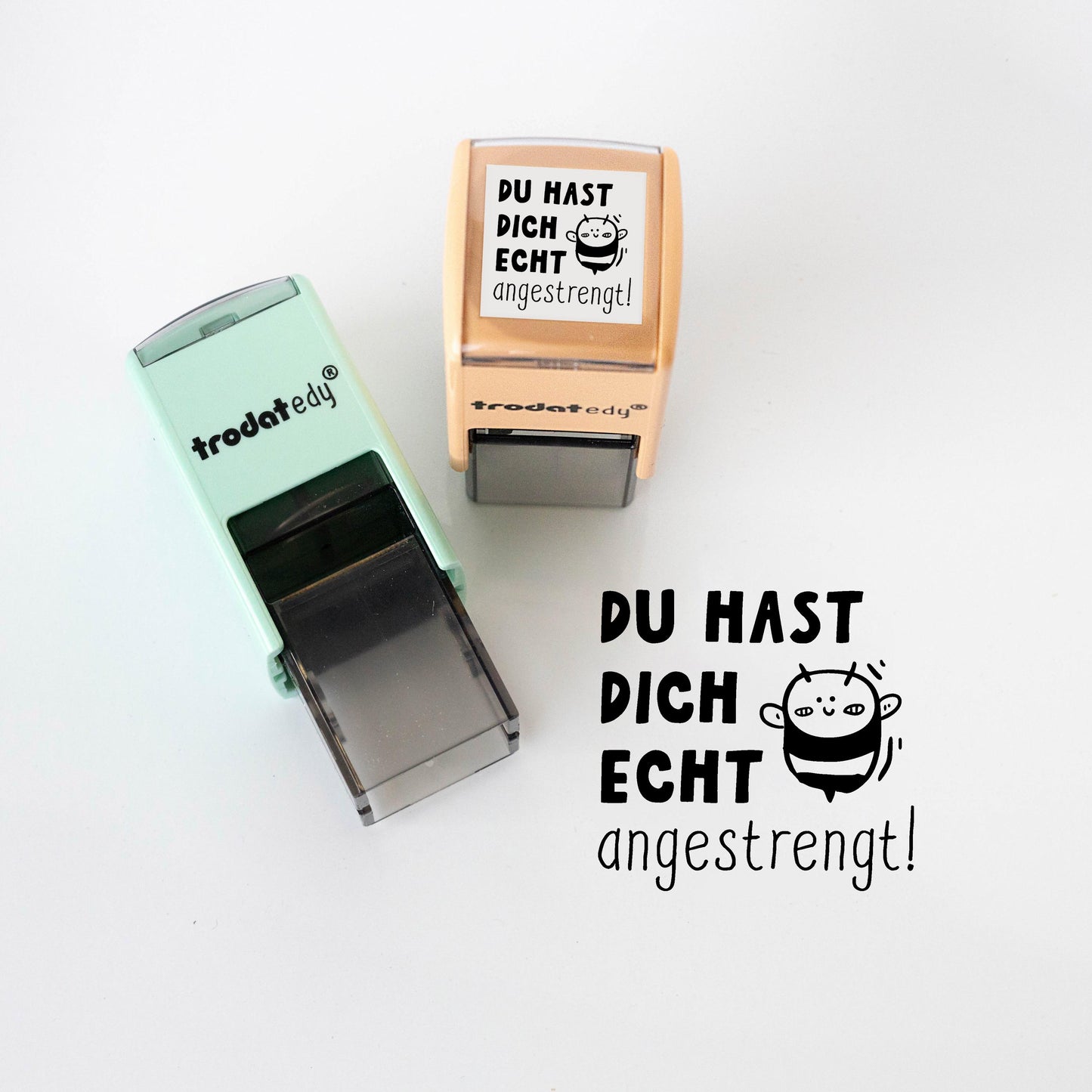 Lehrerstempel "Du hast dich echt angestrengt!" Motivation fleißig Schule Belohnungsstempel Growth Mindset Stempel Grundschule Geschenk PR027