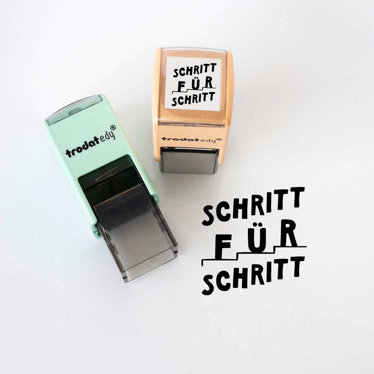 Lehrerstempel "Schritt für Schritt" Motivation Fortschritt Wachstum Nicht aufgeben Schule Growth Mindset Stempel Grundschule Geschenk PR033