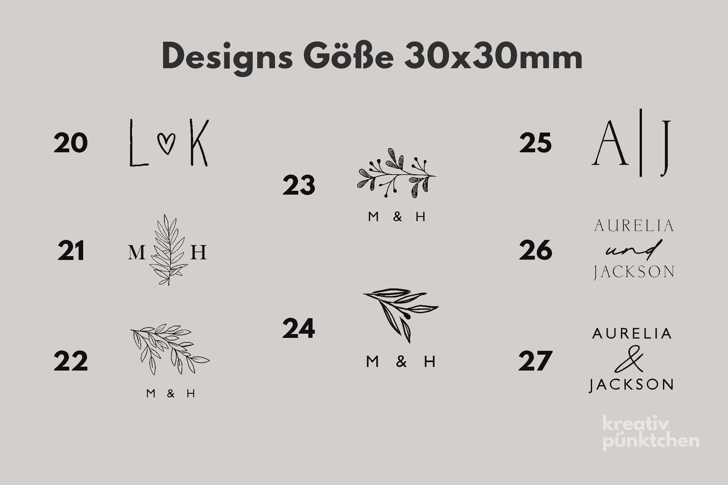 Hochzeitsstempel personalisiert 50 Designs | Wedding Stamp Personalized, Custom Wedding Stamp, Save the Date, Wedding Invitation Stamp HS003