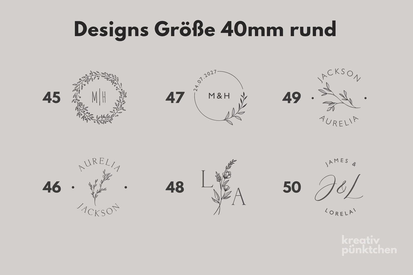 Hochzeitsstempel personalisiert 50 Designs | Wedding Stamp Personalized, Custom Wedding Stamp, Save the Date, Wedding Invitation Stamp HS003