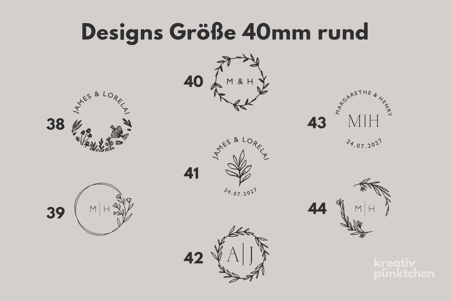 Hochzeitsstempel personalisiert 50 Designs | Wedding Stamp Personalized, Custom Wedding Stamp, Save the Date, Wedding Invitation Stamp HS003