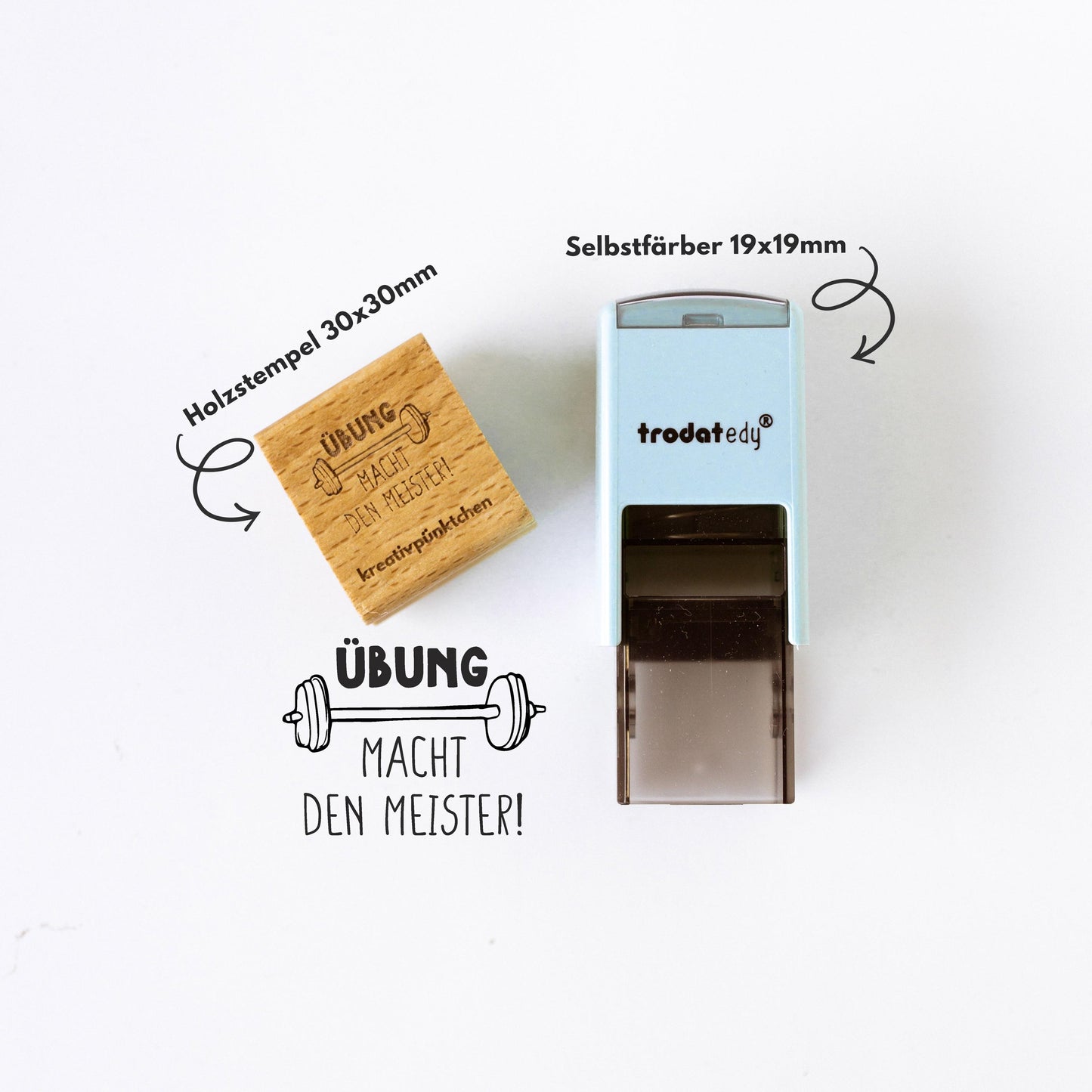 Lehrerstempel "Übung macht den Meister" Motivationsstempel positiv Schule Belohnung Grundschule Growth Mindset Rückmeldung Geschenk HS159