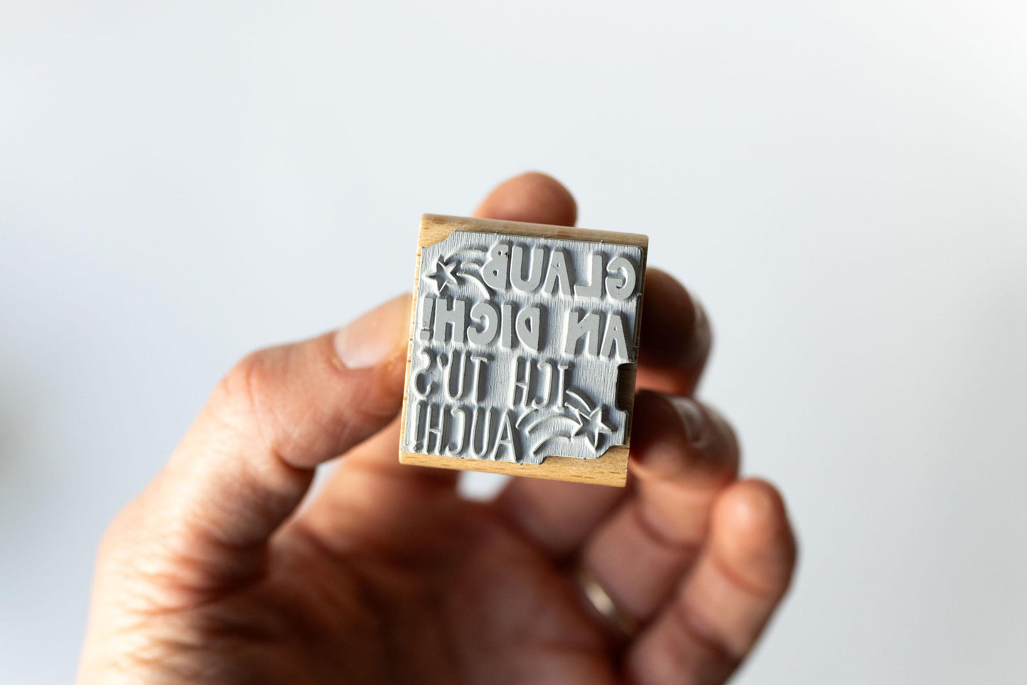 Lehrerstempel "Glaub an dich, ich tu's auch" Motivationsstempel positiv Belohnung Grundschule Growth Mindset Rückmeldung Geschenk HS165