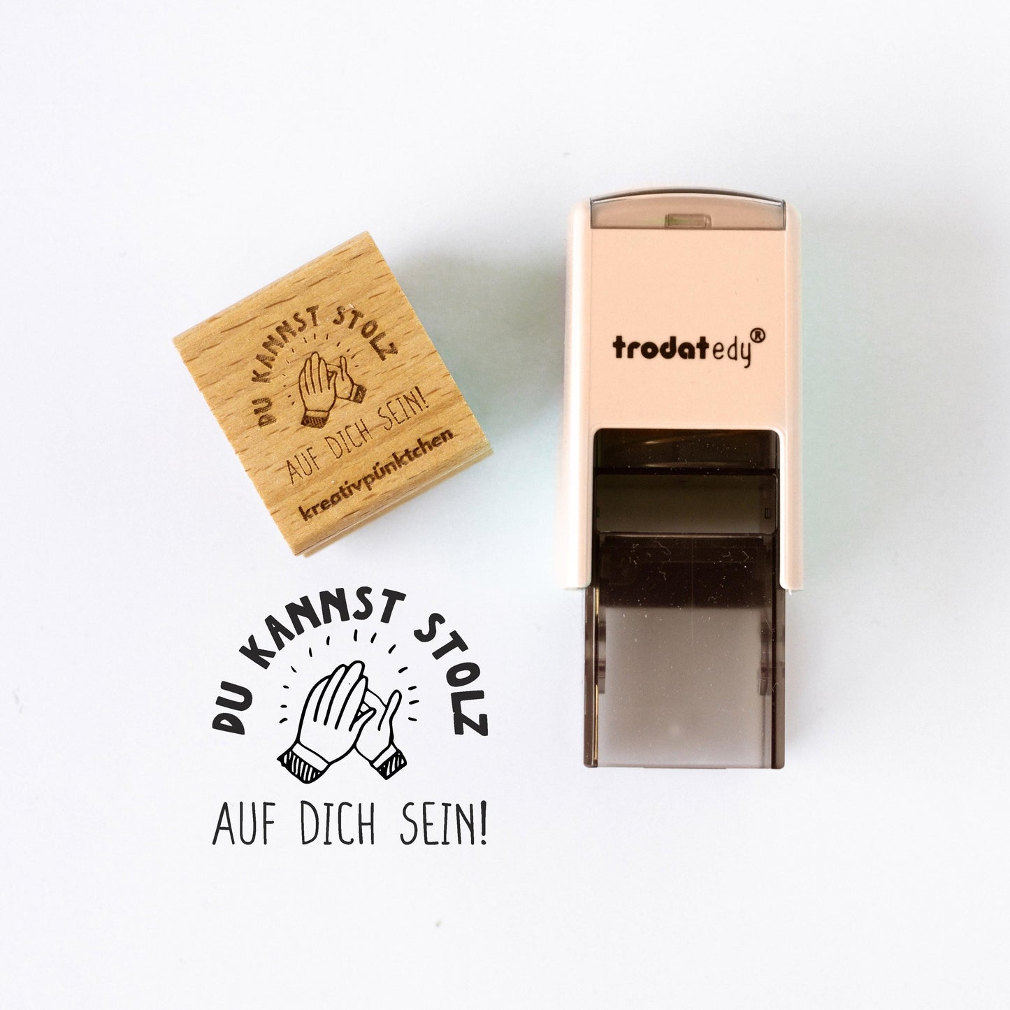 Lehrerstempel "Du kannst stolz auf dich sein" Motivationsstempel positiv Grundschule dranbleiben Growth Mindset Rückmeldung Lob HS178