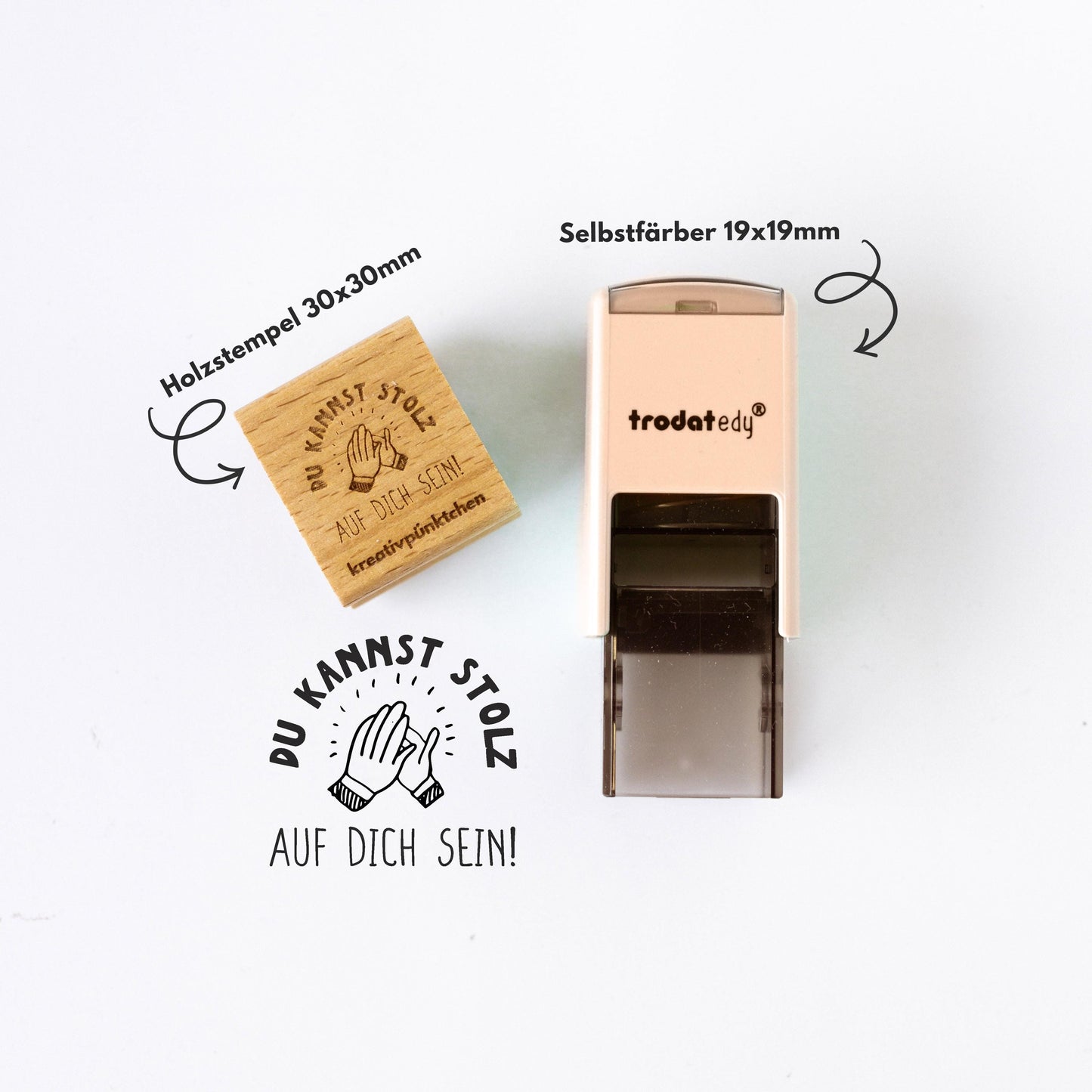 Lehrerstempel "Du kannst stolz auf dich sein" Motivationsstempel positiv Grundschule dranbleiben Growth Mindset Rückmeldung Lob HS178