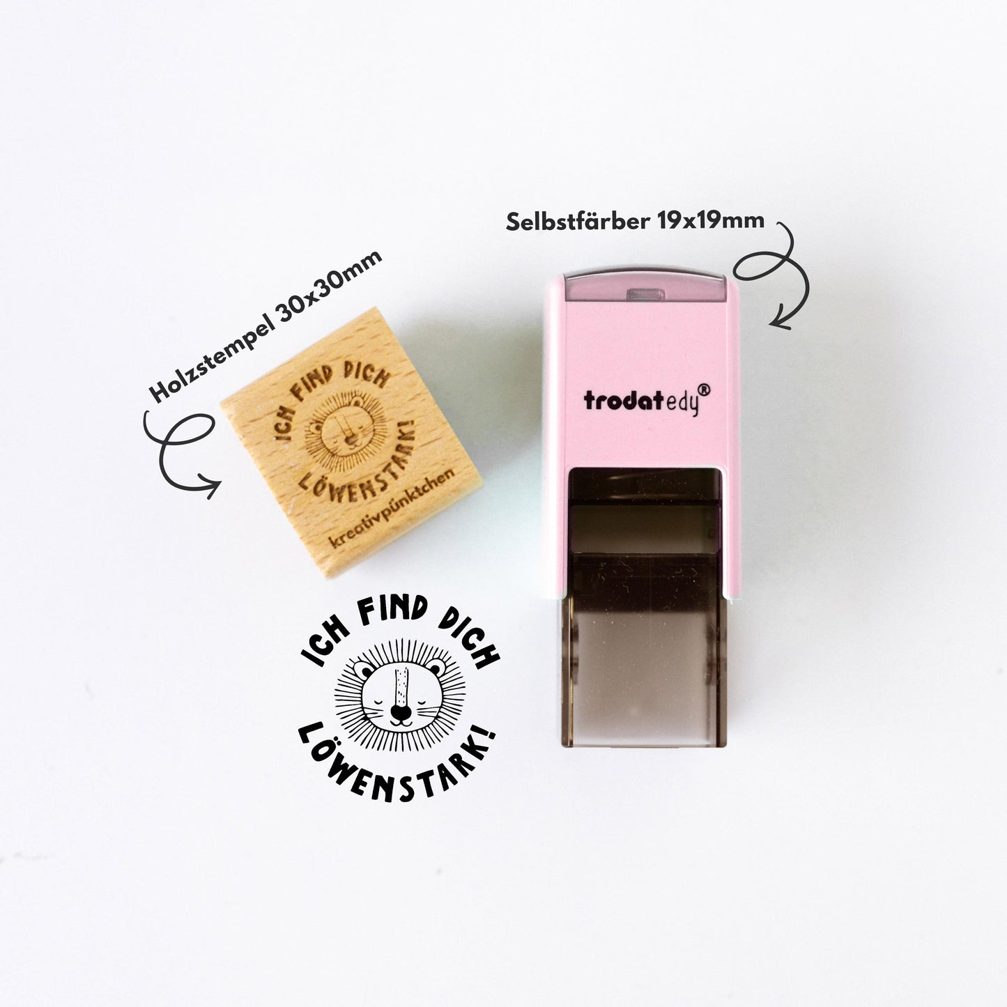 Lehrerstempel Löwe "Ich find' dich löwenstark" Motivationsstempel positiv Belohnung Grundschule Growth Mindset Rückmeldung Geschenk HS167