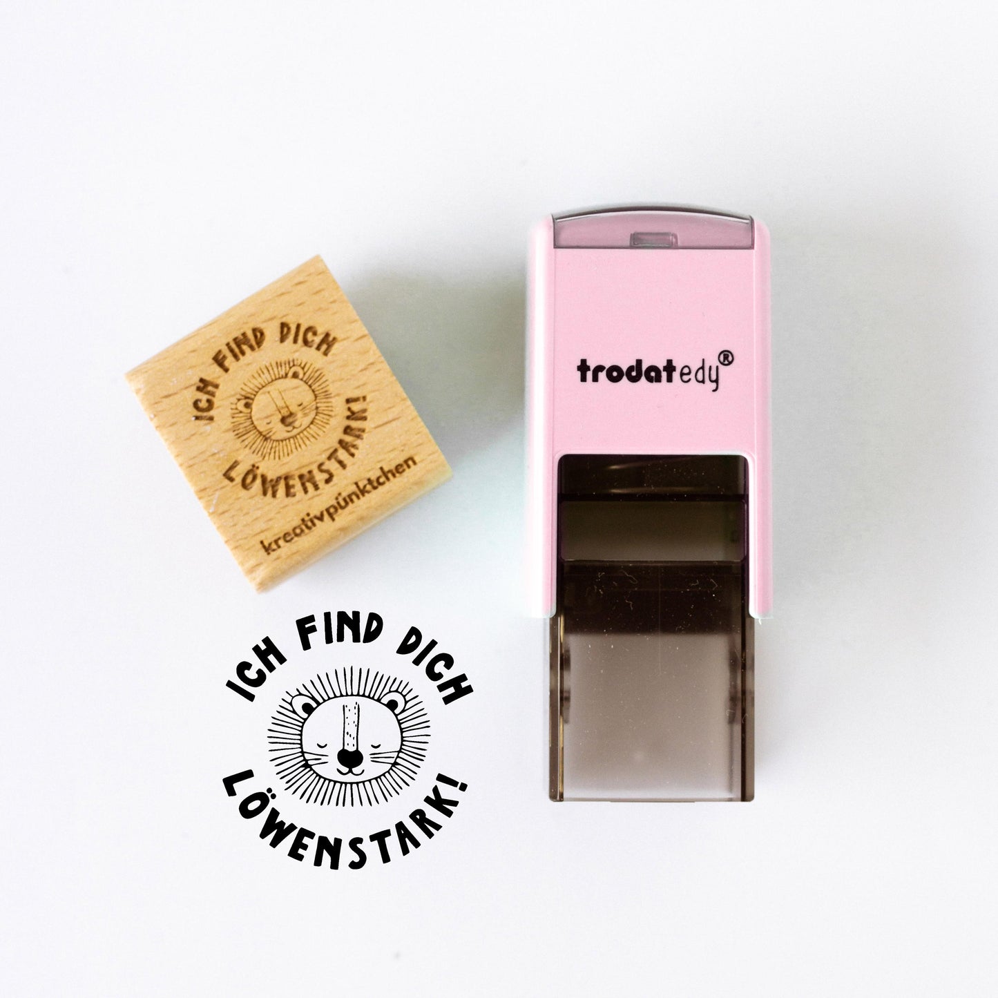 Lehrerstempel Löwe "Ich find' dich löwenstark" Motivationsstempel positiv Belohnung Grundschule Growth Mindset Rückmeldung Geschenk HS167
