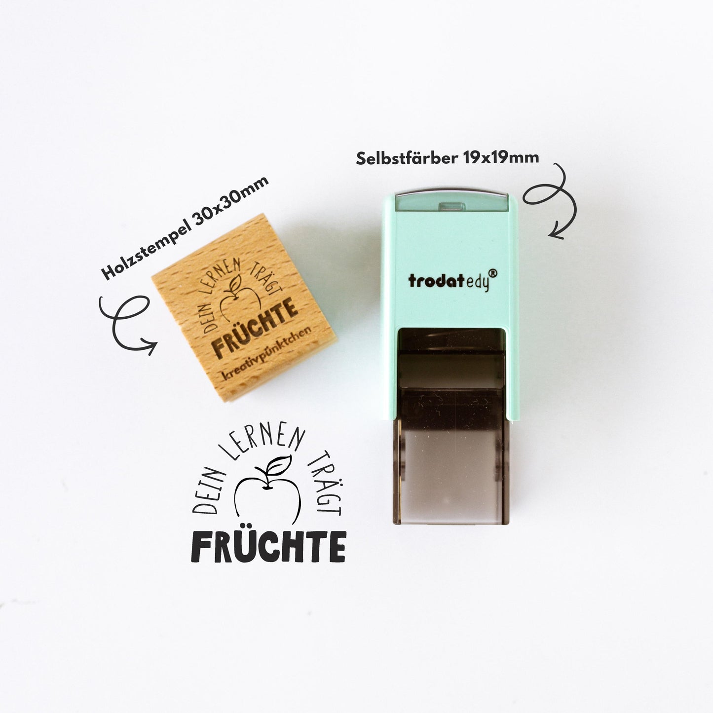 Lehrerstempel "Dein Lernen trägt Früchte" Motivationsstempel positiv Belohnung Grundschule Growth Mindset Rückmeldung Geschenk HS164
