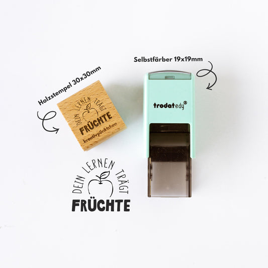 Lehrerstempel "Dein Lernen trägt Früchte" Motivationsstempel positiv Belohnung Grundschule Growth Mindset Rückmeldung Geschenk HS164
