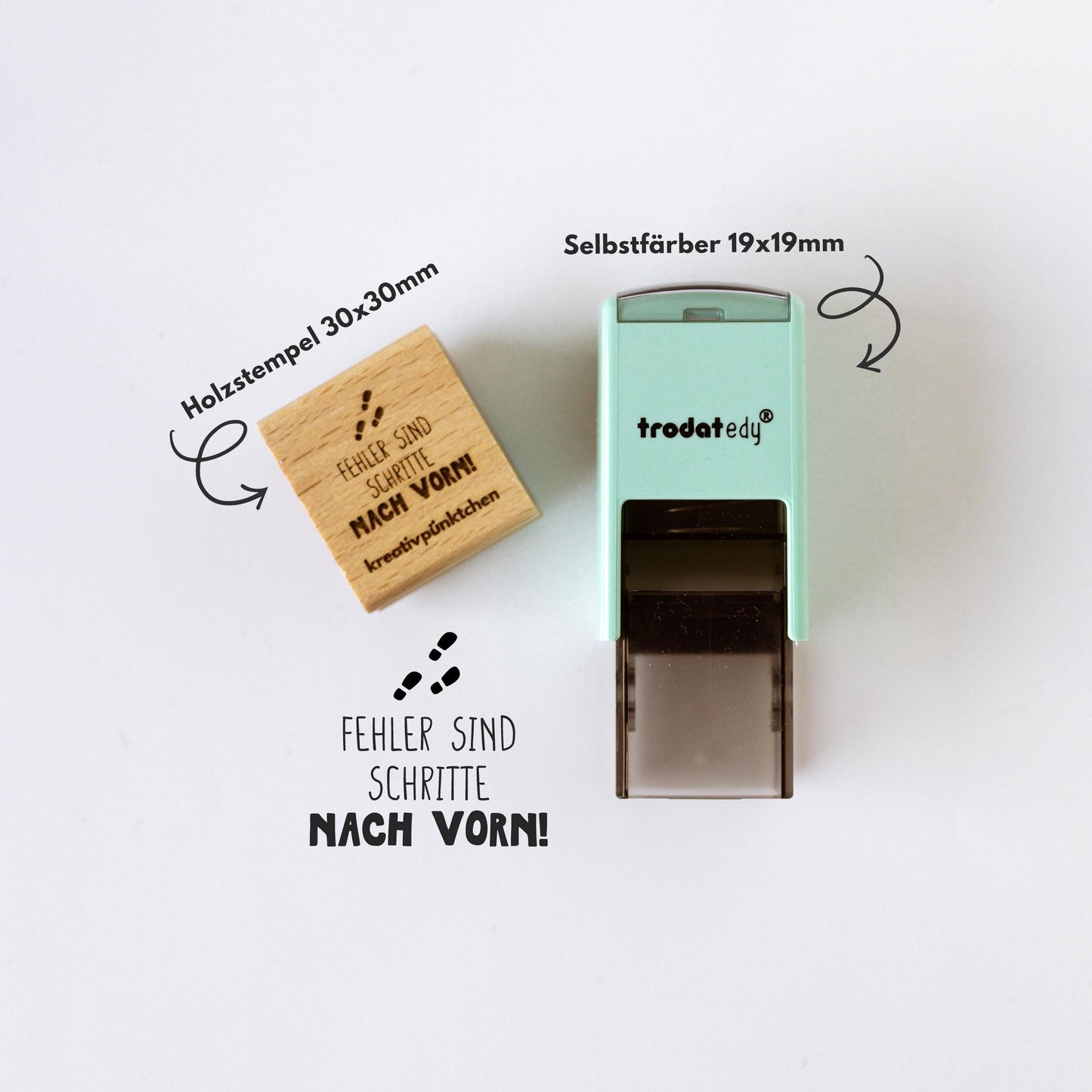 Lehrerstempel "Fehler sind Schritte nach vorn"  Motivationsstempel positiv Belohnung Grundschule Growth Mindset Rückmeldung HS173