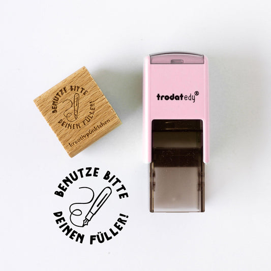 Lehrerstempel "Benutze bitte deinen Füller" Motivationsstempel Füllerregeln Sauber arbeiten positiv Grundschule Lehrer Geschenk HS182