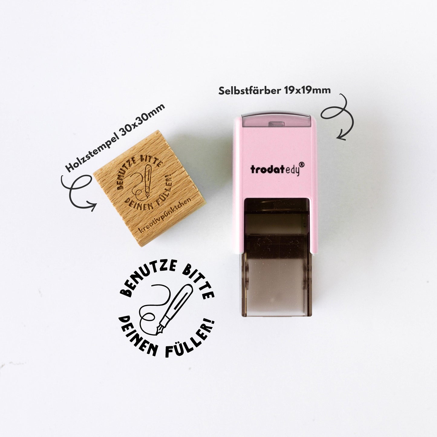 Lehrerstempel "Benutze bitte deinen Füller" Motivationsstempel Füllerregeln Sauber arbeiten positiv Grundschule Lehrer Geschenk HS182