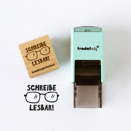Lehrerstempel "Schreibe lesbar" Motivation, Schule, Belohnungsstempel, Grundschule Stempel, Sauber arbeiten Bewertung Lehrer Geschenk HS184